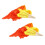 Beautiful Silk Three Color Gradient Flame Dance Fan 1