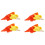 Beautiful Silk Three Color Gradient Flame Dance Fan 1