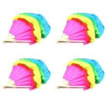 Colorful Dancing Silk Bamboo Long Fans Veils 1.8m