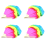 Colorful Dancing Silk Bamboo Long Fans Veils 1.8m 1