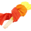 Beautiful Silk Three Color Gradient Flame Dance Fan 2