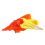 Beautiful Silk Three Color Gradient Flame Dance Fan 2