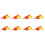 Beautiful Silk Three Color Gradient Flame Dance Fan 1