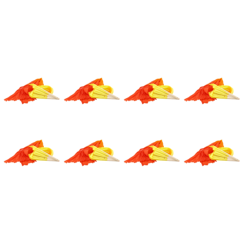 Beautiful Silk Three Color Gradient Flame Dance Fan
