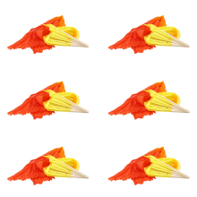 Beautiful Silk Three Color Gradient Flame Dance Fan