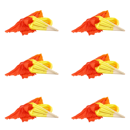 Beautiful Silk Three Color Gradient Flame Dance Fan