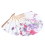 Bamboo Flower Printed Japanese Style Foldable Hand Held Fan Decor 2