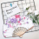 Bamboo Flower Printed Japanese Style Foldable Hand Held Fan Decor 4