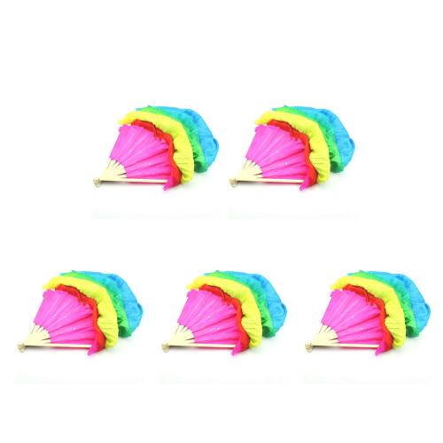 Colorful Dancing Silk Bamboo Long Fans Veils 1.8m