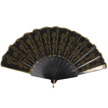 Sequin Fabric Folding Fans Hand Fans Flower Lace Fans