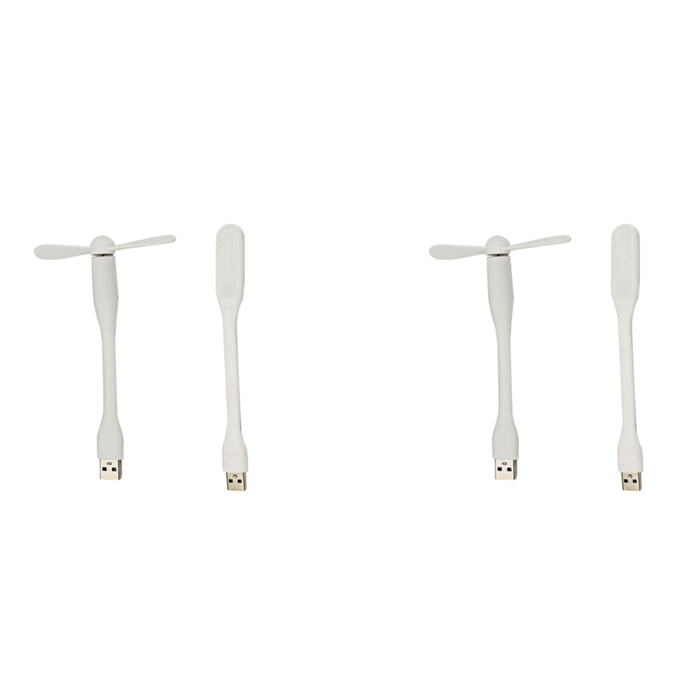 USB Mini Desktop Mini Fan with Light Energy-Saving LED Light, White-image-OPC-PJ8YMF5-NEW