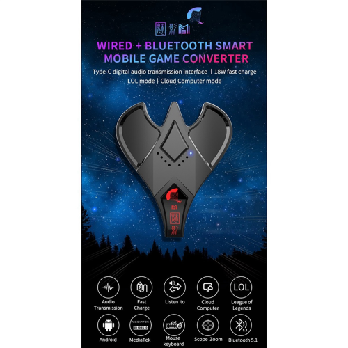 M3 Gamepad Tangentbord Mus Konverterare för Android/IOS Adapter 2