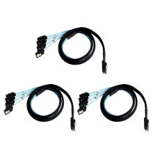 Mini SAS 36-polig (SFF-8087) hane till 4 SATA 7-polig hona-kabel, 1,0 m