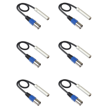 Balanserad 6,3 mm hona till XLR hane, kvarts tum /TRS till XLR