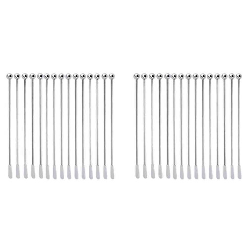 30Pcs Reusable Swizzle Sticks with Small Rectangular Paddles