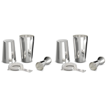 Cocktail Shaker Set: Cocktail Strainer and Jigger Set.