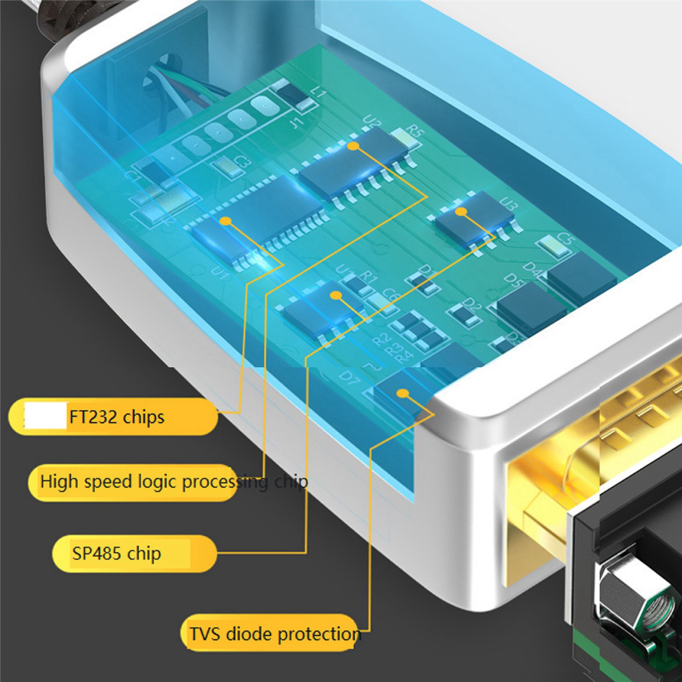 Usb 2.0 To Rs485 Rs422 Serial Converter Adapter Cable 4711624722303