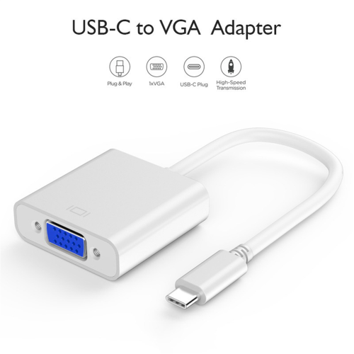 USB-C till VGA-adapter, typ-C till VGA-adapter kompatibel för Pro 1