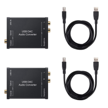 USB till SPDIF koaxial och 3,5 mm telepluggkonverterare för