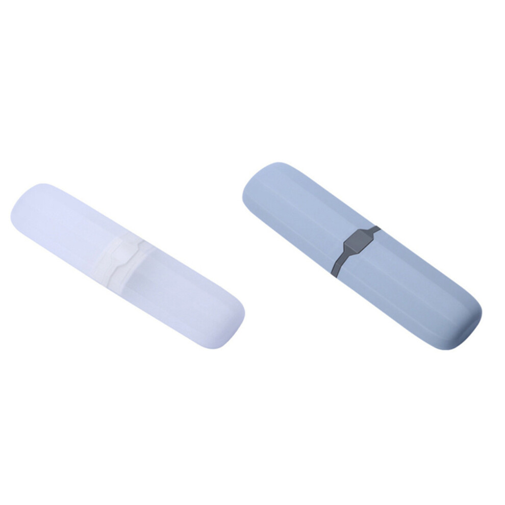 Blue Toothbrush Case Stretchable Toothpaste Holder