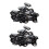 20pcs Nine-tooth Hair Clip(Black)32MM L 1