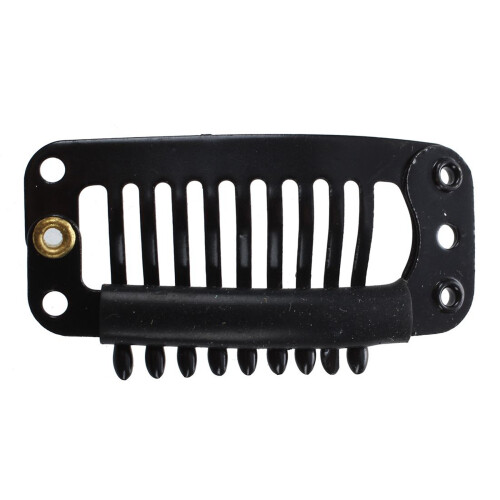 20pcs Nine-tooth Hair Clip(Black)32MM L 2