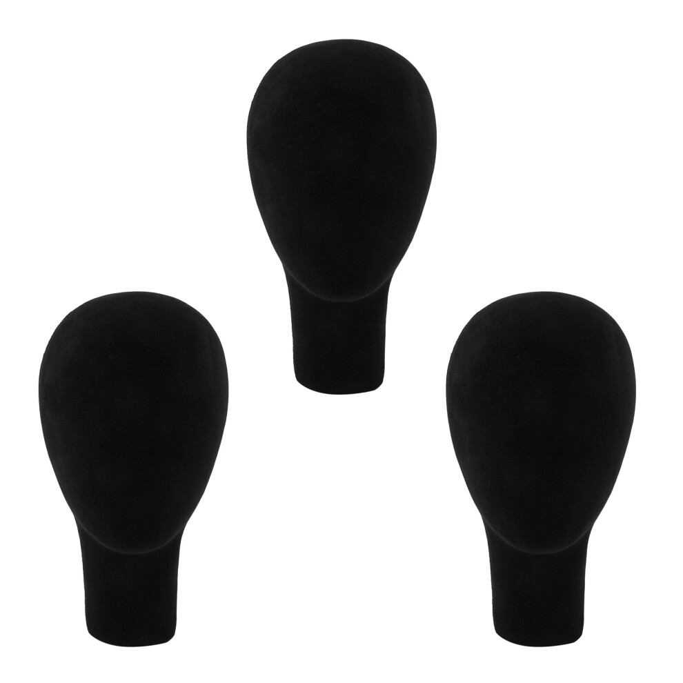 Unisex Black 3X Polystyrene Foam Mannequin Face Model Head Wig Holder -, 35Cm