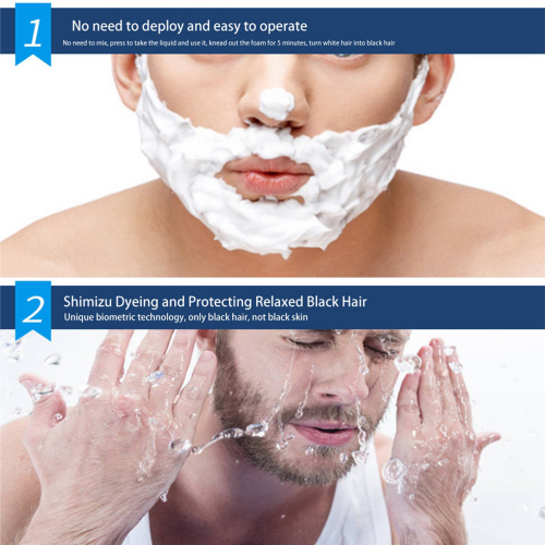 3X Permanent Beard Dye Shampoo for Men Beard Dying Removal Hair 200ML 1