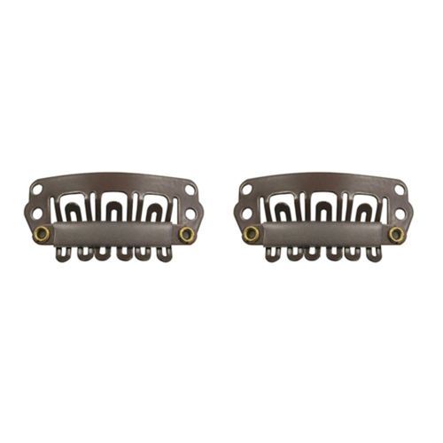10pcs Brown Snap Clips U-shape Metal Clips for Hair Extensions DIY 1