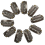 10pcs Brown Snap Clips U-shape Metal Clips for Hair Extensions DIY 4