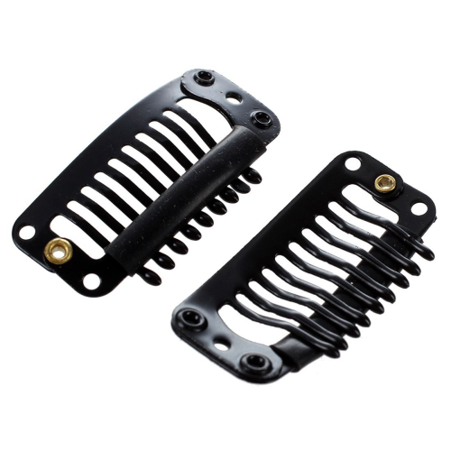 20pcs Nine-tooth Hair Clip(Black)32MM L 2