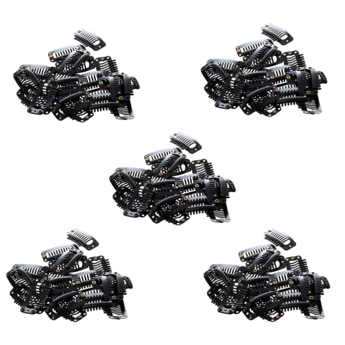 20pcs Nine-tooth Hair Clip(Black)32MM L