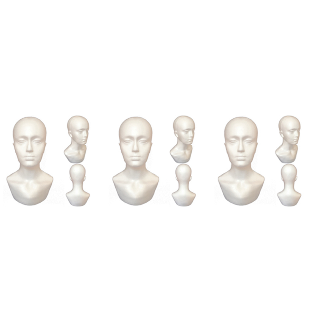 Unisex Foam Male Display Mannequin Head Dummy Wigs Hat Scarf Stand Model