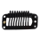 20pcs Nine-tooth Hair Clip(Black)32MM L 4