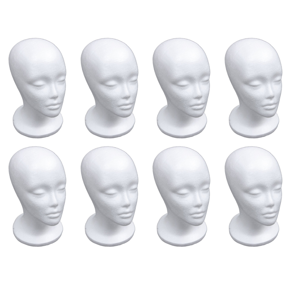 Unisex White Female Foam Mannequin Head Model Hat Wig Display Stand Rack