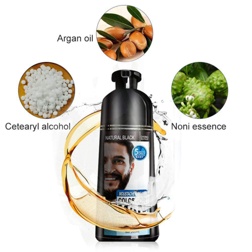 Permanent Beard Dye Shampoo for Men Beard Dying Removal Hair 200ML 2