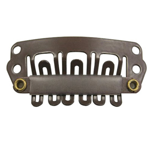 10pcs Brown Snap Clips U-shape Metal Clips for Hair Extensions DIY 1