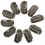 10pcs Brown Snap Clips U-shape Metal Clips for Hair Extensions DIY 3
