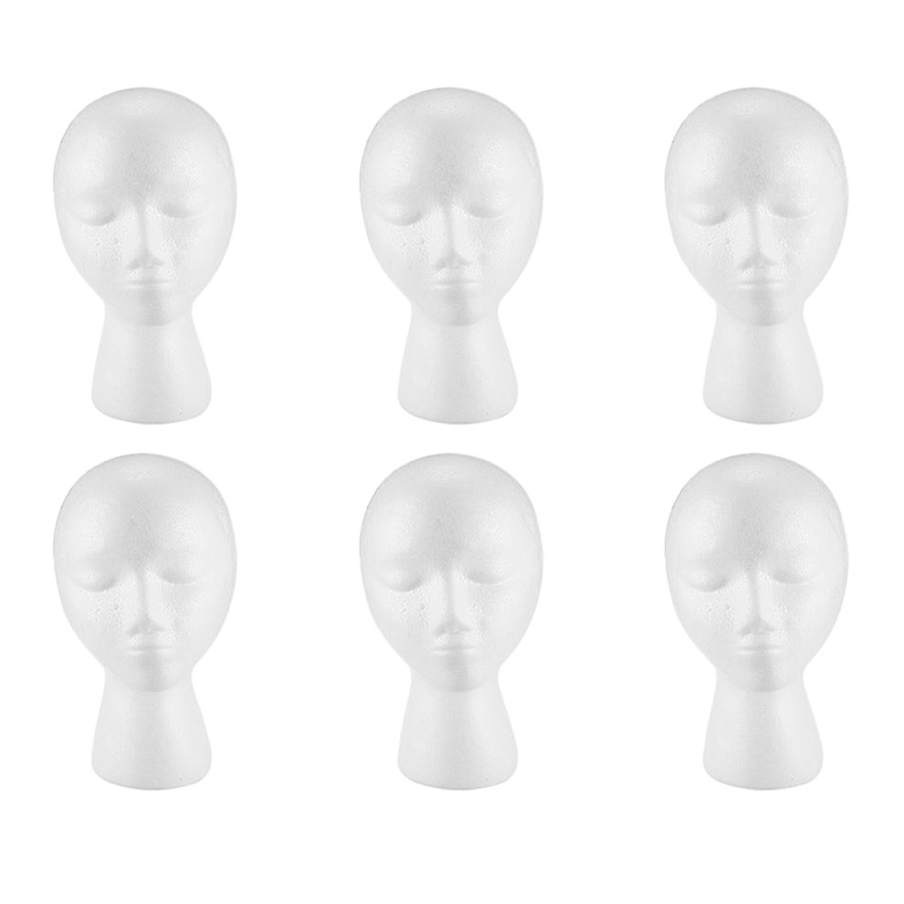 Unisex White Foam Mannequin Wig Head Display Foam Head
