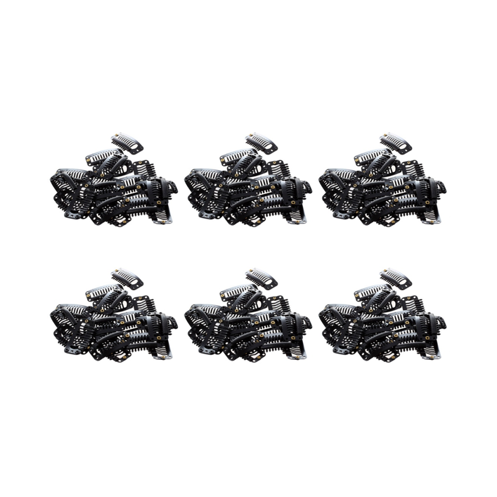 20pcs Nine-tooth Hair Clip(Black)32MM L