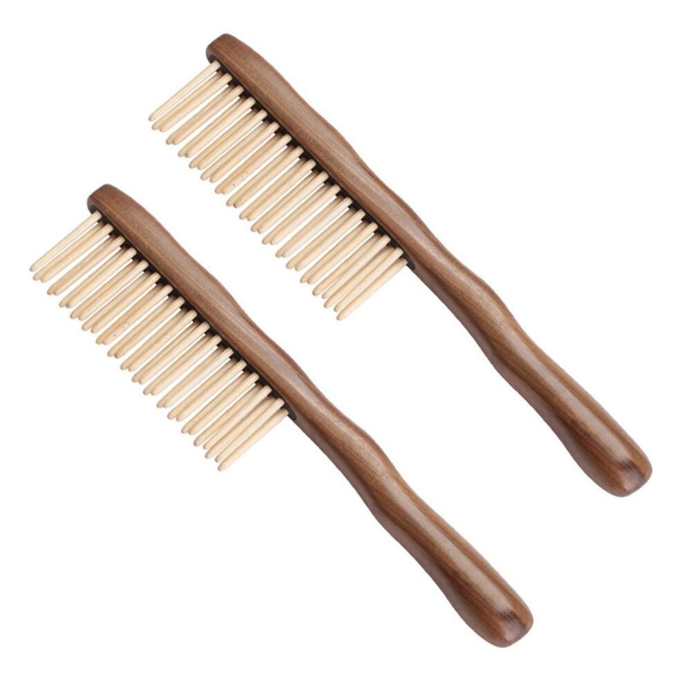 Unisex Natural Sandalwood Hair Comb Handmade Wooden Detangling Tooth Comb
