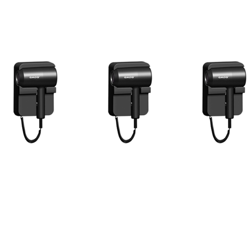 Black 3X Hot&Cold Wind Blow Hair Dryer With Usb Bracket Eu Plug