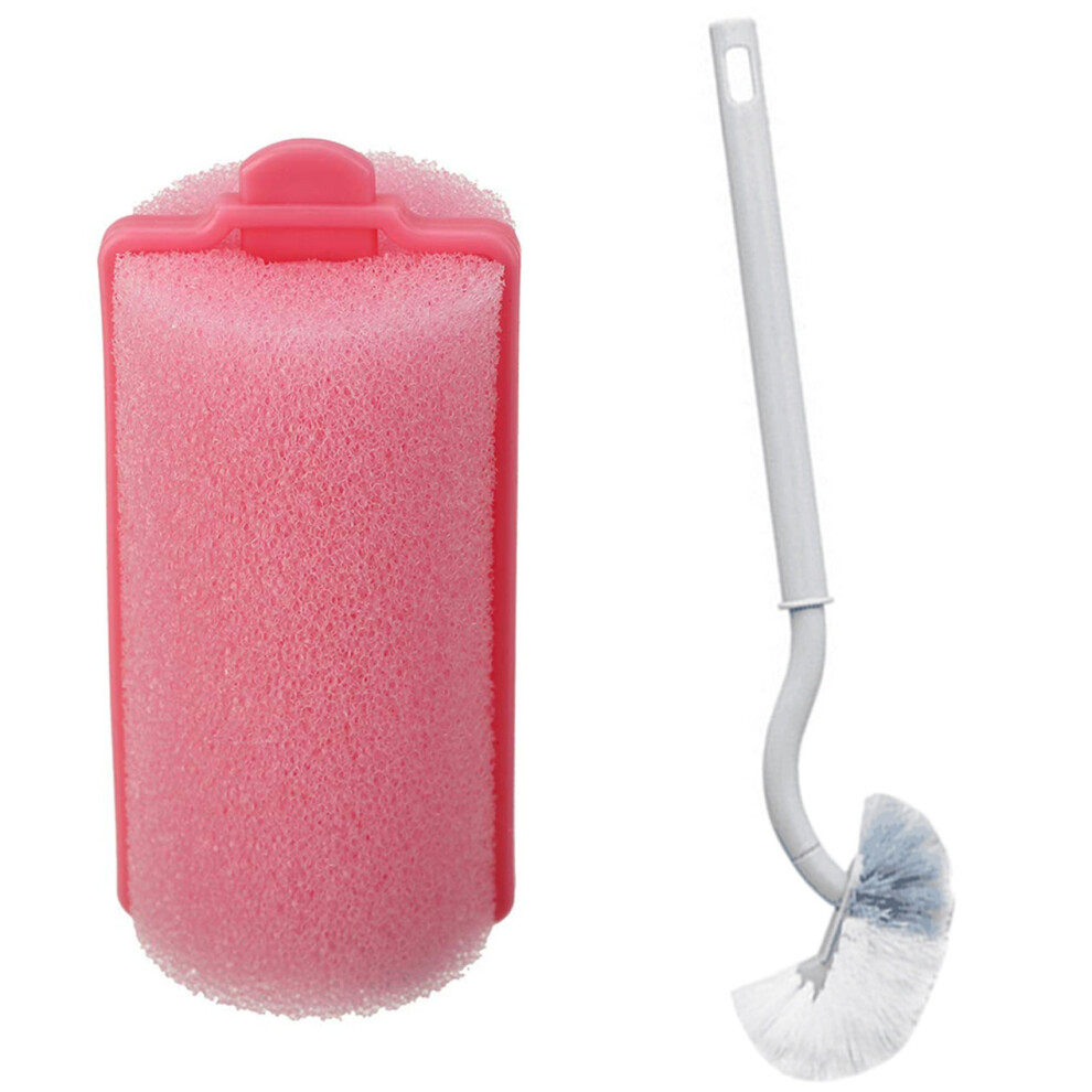 Dark/Pink 12Pcs Hair Styling Soft Foam Sponge Rollers Curlers