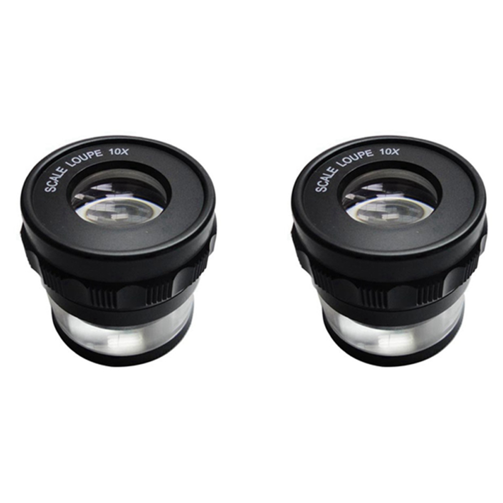 10X Stand Measuring Magnifier Scale Loupe Magnifying Glass 10X