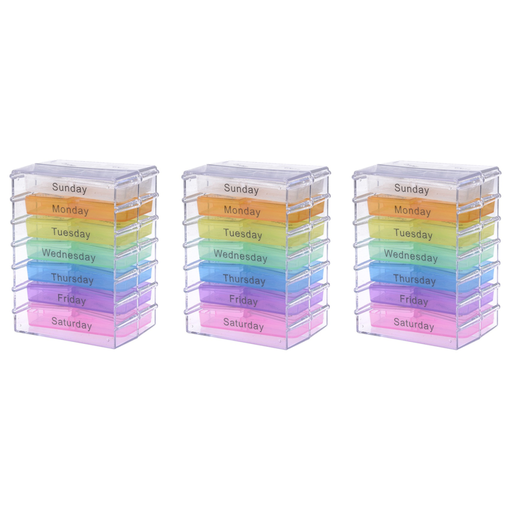 Medicine Storage Pill 7 Day Tablet Sorter Box Container