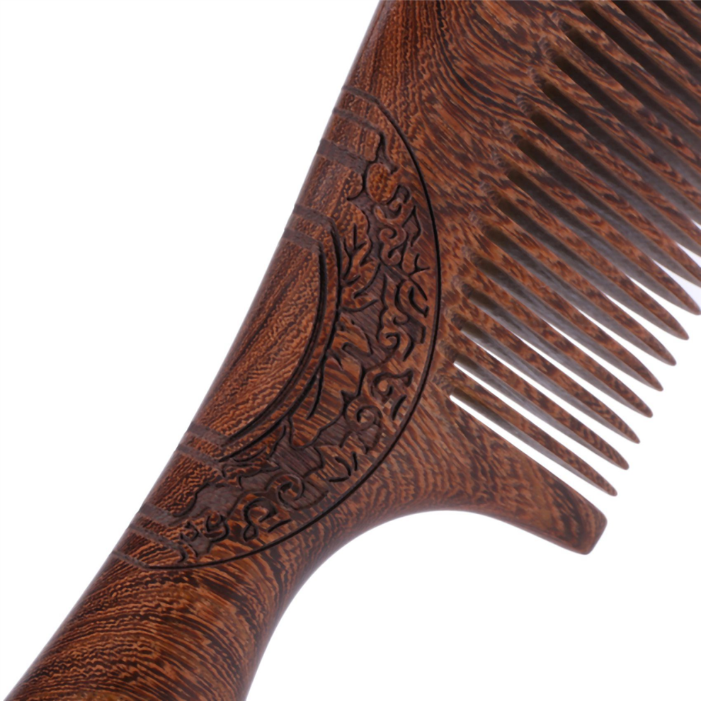 Unisex Sandalwood Comb Fine-Tooth Comb Wooden Handles Hair Comb