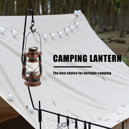 25Cm Iron Bronze Oil Lanterns (Cover)Leak Proof Seal Camping Light 1