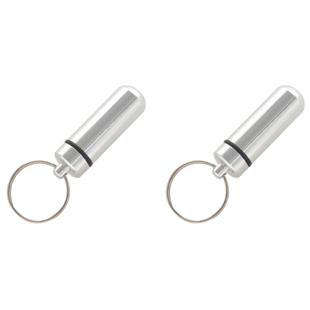Pill Medicine Box Holder Container Capsule Bottle Keyring Keychain