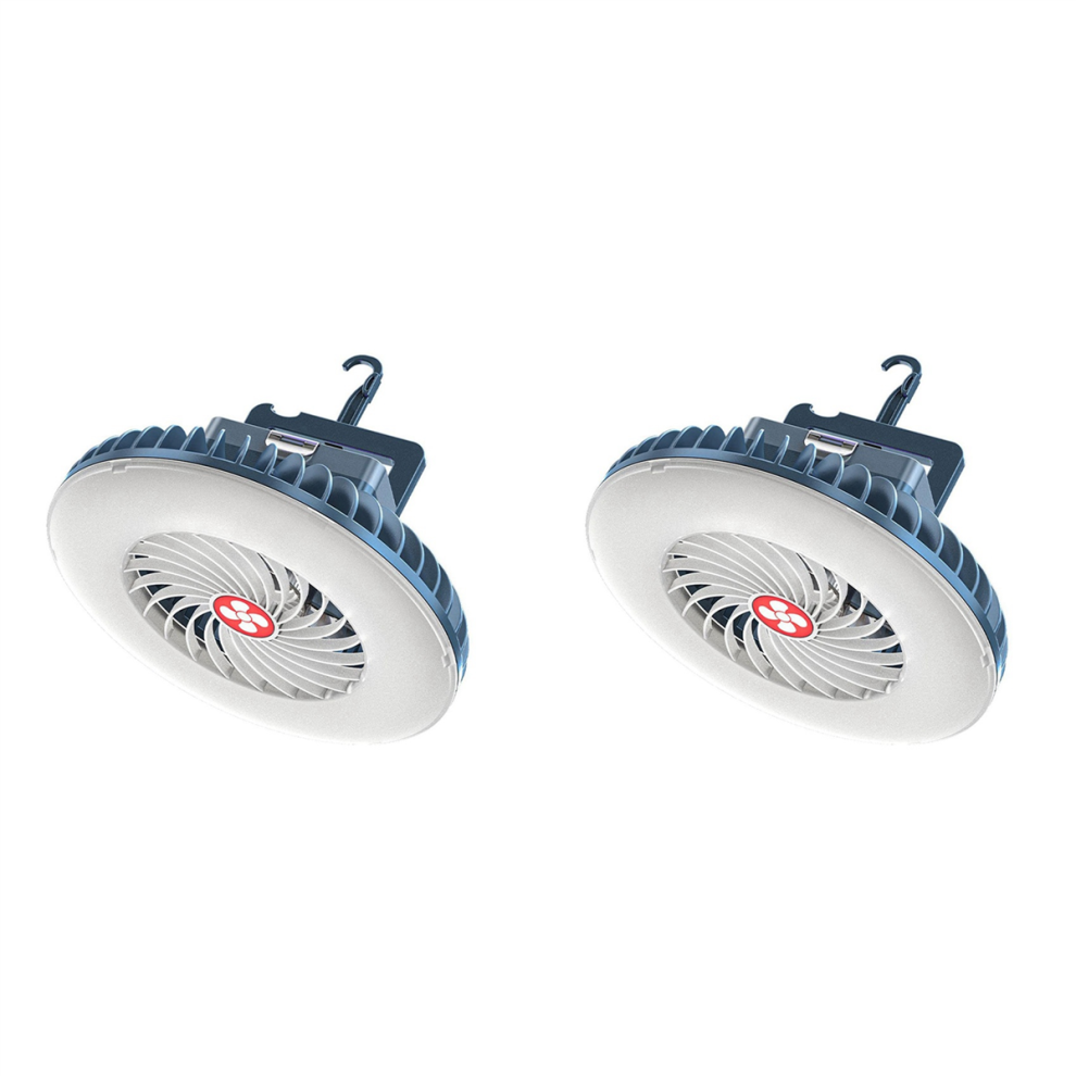 Camping Fan with LED USB Battery Operated Fan for Tent Car Emergency
