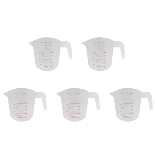 500ml Lab Measuring Jug Pitcher Plastic Handle Pour Spout Container